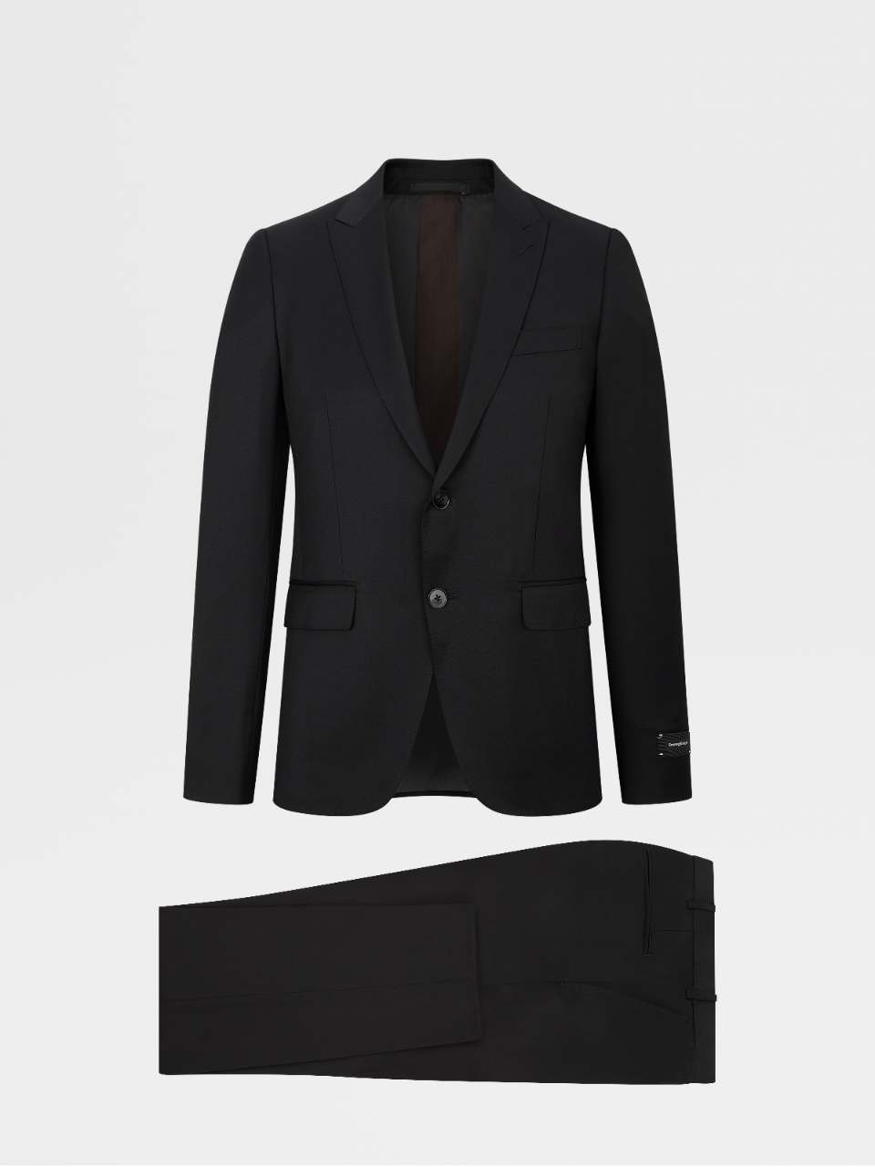 Black Multiseason Wool City Suit, Drop 9